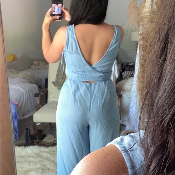 Chambray jumpsuit - Picture 2 of 2